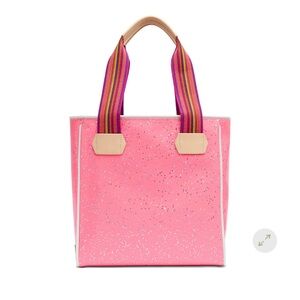 Consuela Pink Glitter Summer Tote Bag